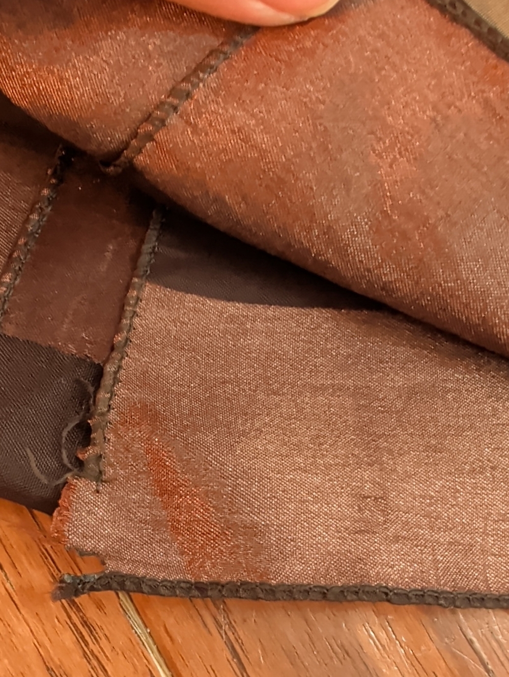 Louis Vuitton Brown and Cream Monogram Silk Scarf - Picture 3 of 5